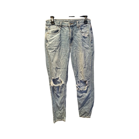 American Eagle Distressed Mom Jeans Size 4 Regular - Picture 1 of 8